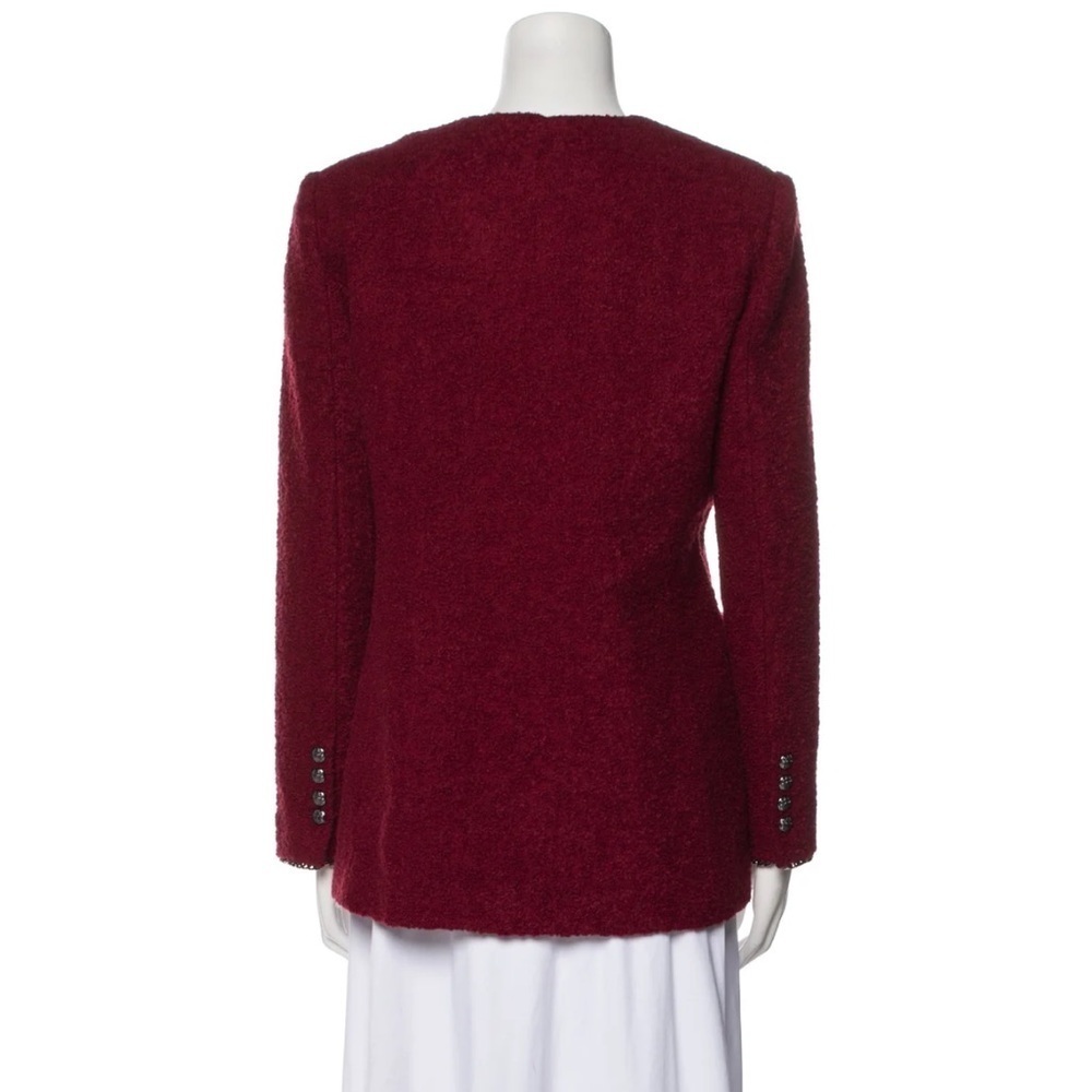 Kobi Halperin-NWT Burgundy Red Scottie Chain Blazer Jacket - Picture 3 of 8